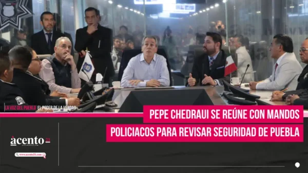 Pepe Chedraui se reúne con mandos policiacos para revisar seguridad de Puebla