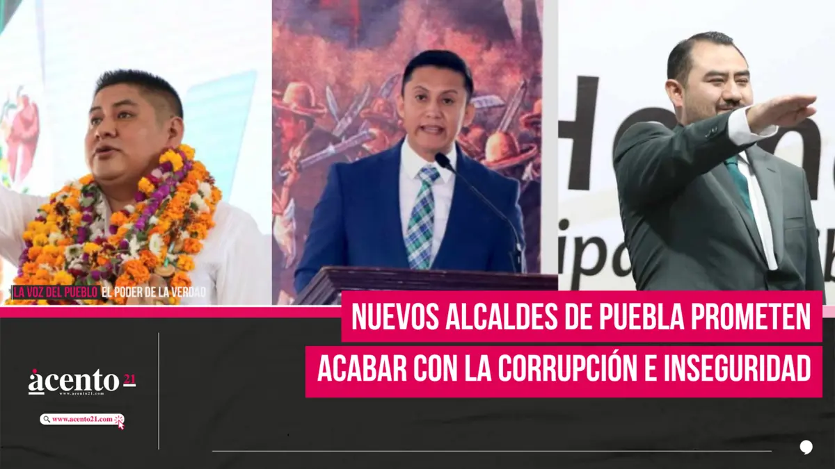 Nuevos alcaldes de Puebla prometen acabar con la corrupción e inseguridad