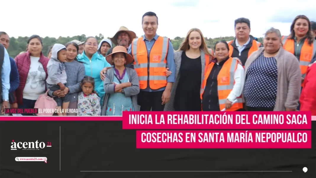 Inicia la rehabilitación del camino saca cosechas en Santa María Nepopualco