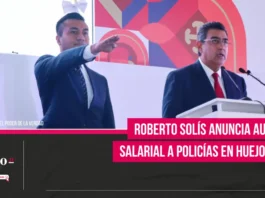 Roberto Solís anuncia aumento salarial a policías en Huejotzingo