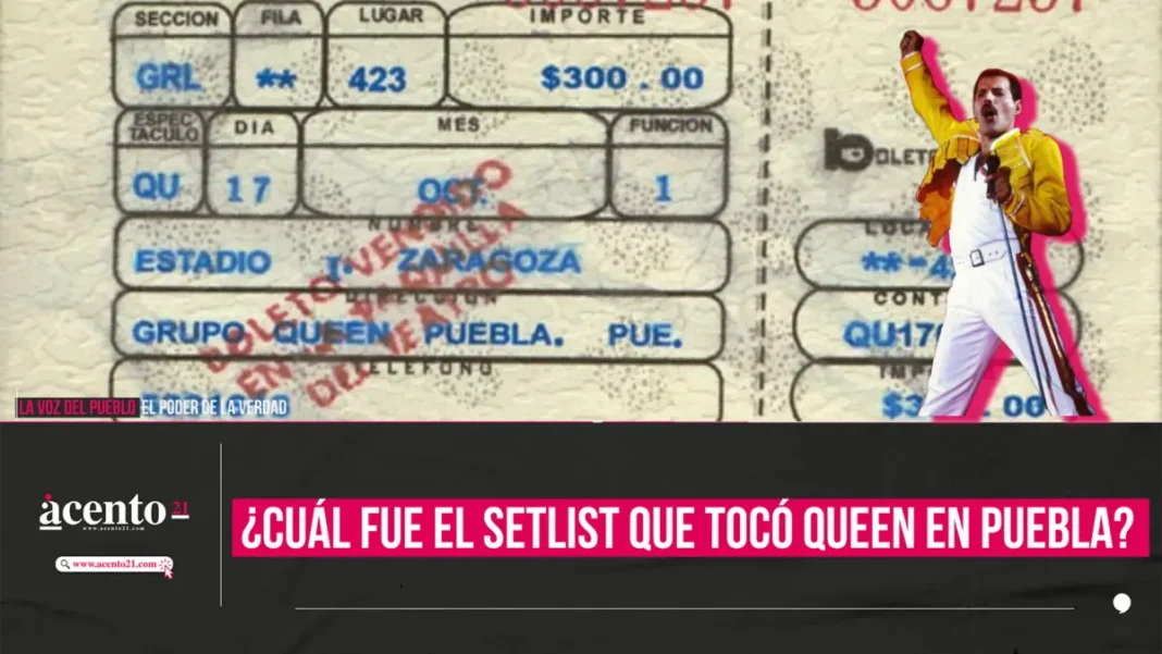 ¿Cuál fue el setlist de Queen en Puebla