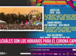 ¿Cuáles son los horarios para el Corona Capital