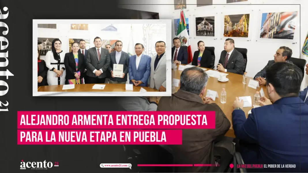 Alejandro Armenta entrega propuesta para la nueva etapa en Puebla