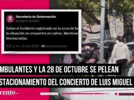 Ambulantes y la 28 de octubre se pelean estacionamiento del concierto de Luis Miguel