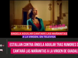 ngela Aguilar en la Virgen de Guadalupe en la Basílica