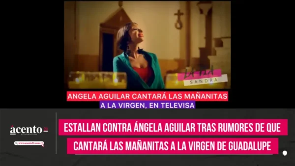 ngela Aguilar en la Virgen de Guadalupe en la Basílica