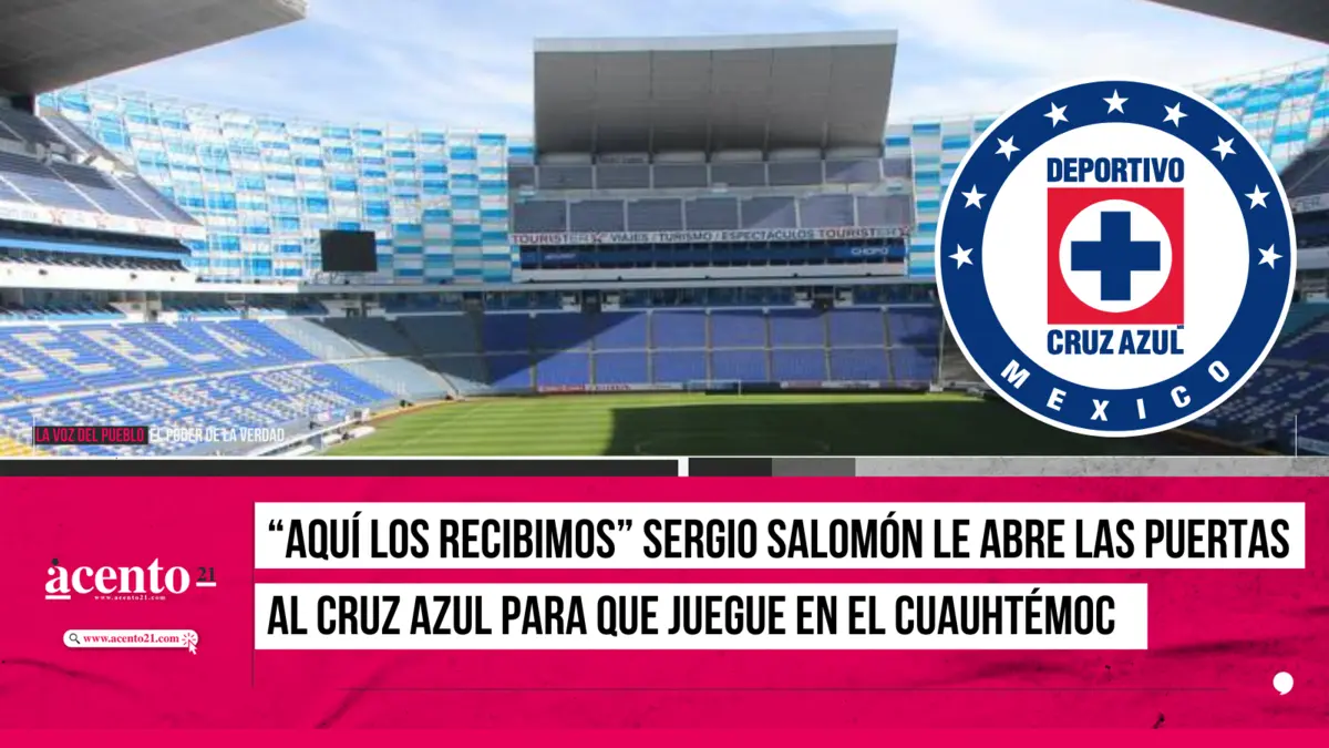 “Aquí los recibimos” Sergio Salomón le abre las puertas al Cruz Azul para que juegue en el Cuauhtémoc