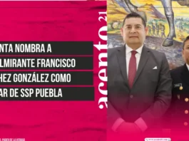 Armenta nombra a vicealmirante Francisco Sánchez González como titular de SSP Puebla