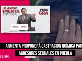 Armenta propondrá castración química para agresores sexuales en Puebla