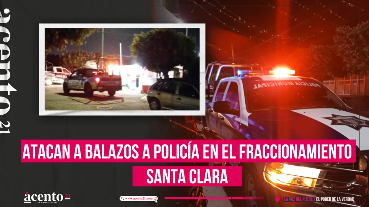 Atacan a balazos a policía en el Fraccionamiento Santa Clara