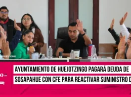 Ayuntamiento de Huejotzingo pagará deuda de SOSAPAHUE con CFE para reactivar suministro de agua