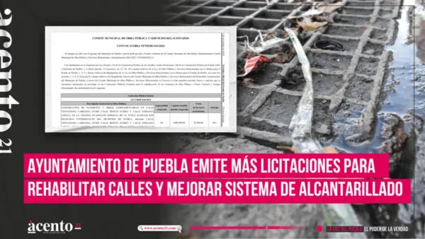 Ayuntamiento de Puebla emite más licitaciones para rehabilitar calles y mejorar sistema de alcantarillado