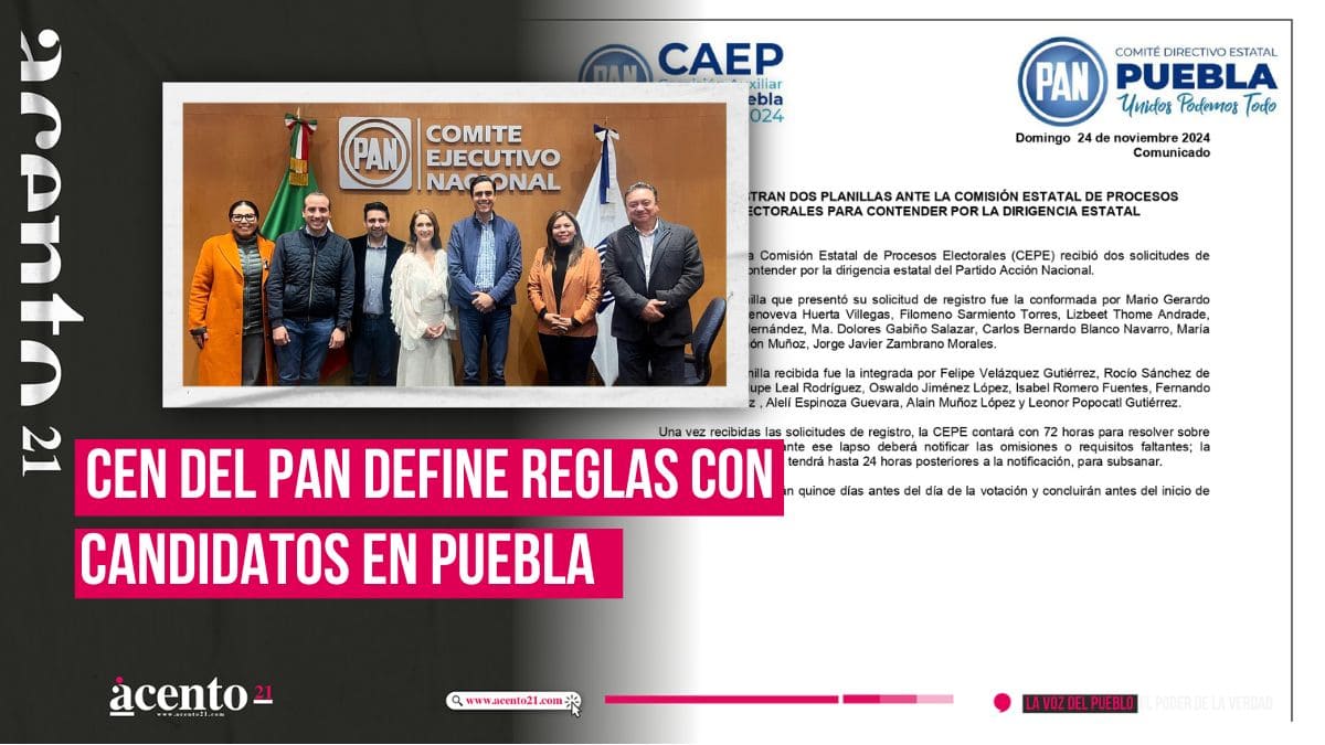 CEN del PAN se reúne con candidatos a la dirigencia en Puebla