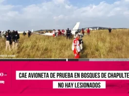 Cae avioneta de prueba en Bosques de Chapultepec; no hay lesionados