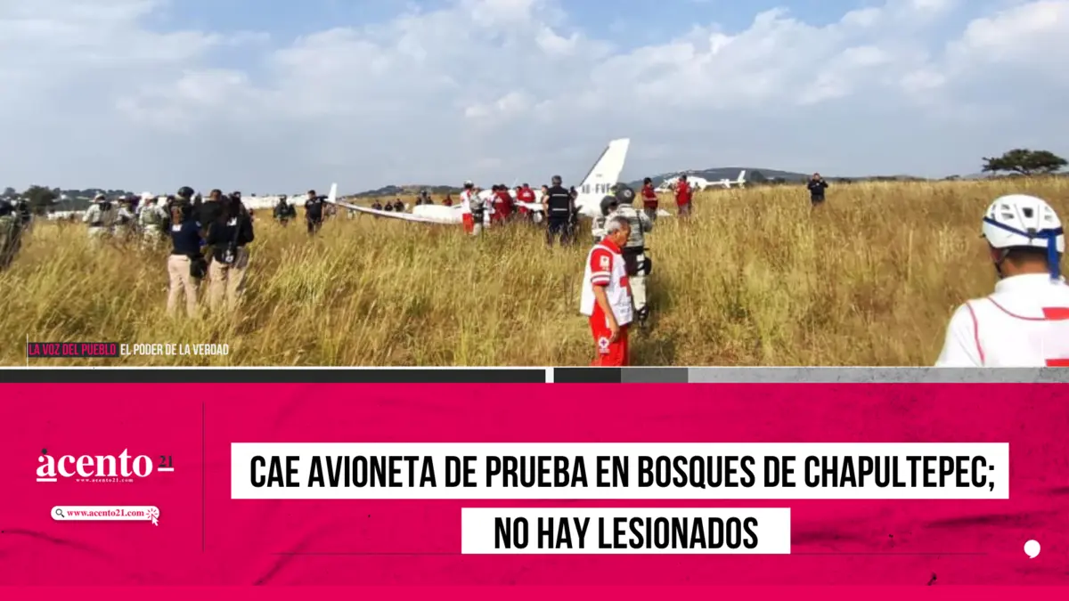 Cae avioneta de prueba en Bosques de Chapultepec; no hay lesionados