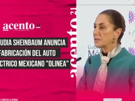 Claudia Sheinbaum anuncia la fabricación del auto eléctrico mexicano Olinea