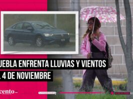 Clima en Puebla lluvias y vientos para el 4 de noviembre