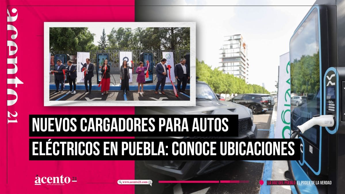 Colocan 21 cargadores para autos eléctricos en Puebla ¿en donde estarán