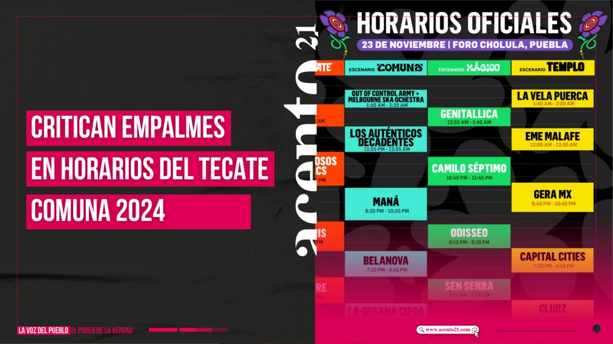 Critican empalmes en horarios del Tecate Comuna 2024