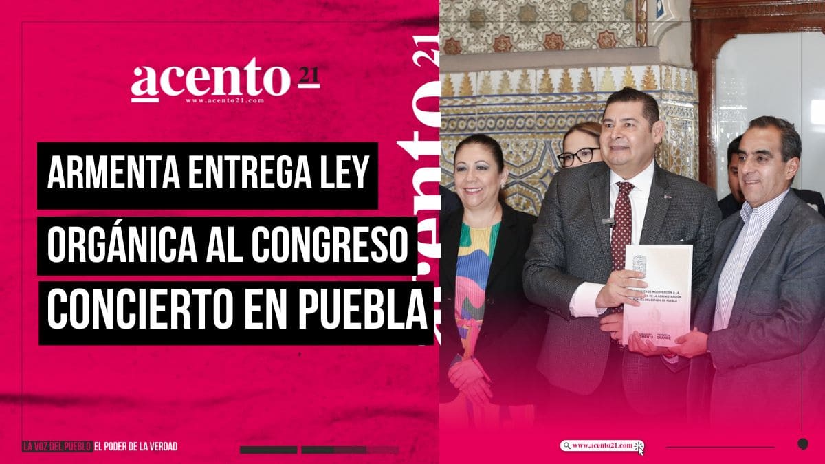 Entrega Armenta nueva Ley Orgánica de la Administración Pública de Puebla