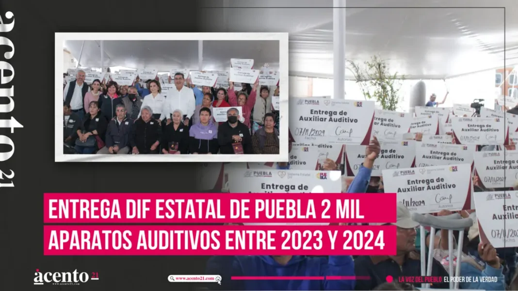 Entrega DIF Estatal de Puebla 2 mil aparatos auditivos entre 2023 y 2024