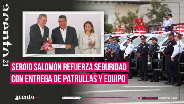 Entrega Sergio Salomón patrullas y equipo para fortalecer seguridad de Puebla