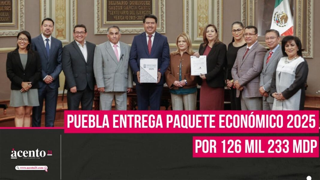 Entregan Paquete Económico 2025 de Puebla por 126 mil 233 mdp