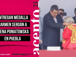 Entregan medalla Carmen Serdán a Elena Poniatowska en Puebla