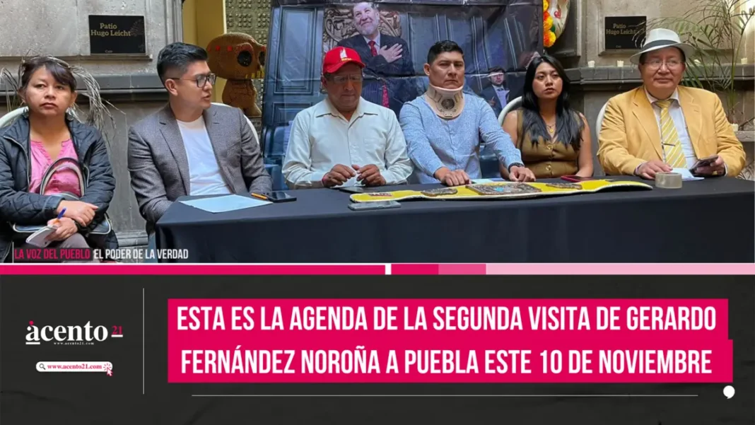 Esta es la agenda de la segunda visita de Gerardo Fernández Noroña a Puebla este 10 de noviembre