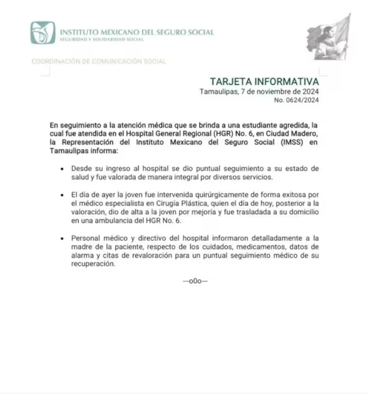 Ficha informativa de salud IMSS Melanie