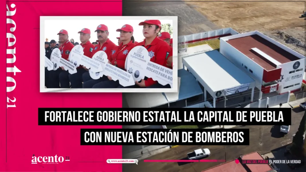 Fortalece gobierno estatal la capital de Puebla con nueva estación de bomberos