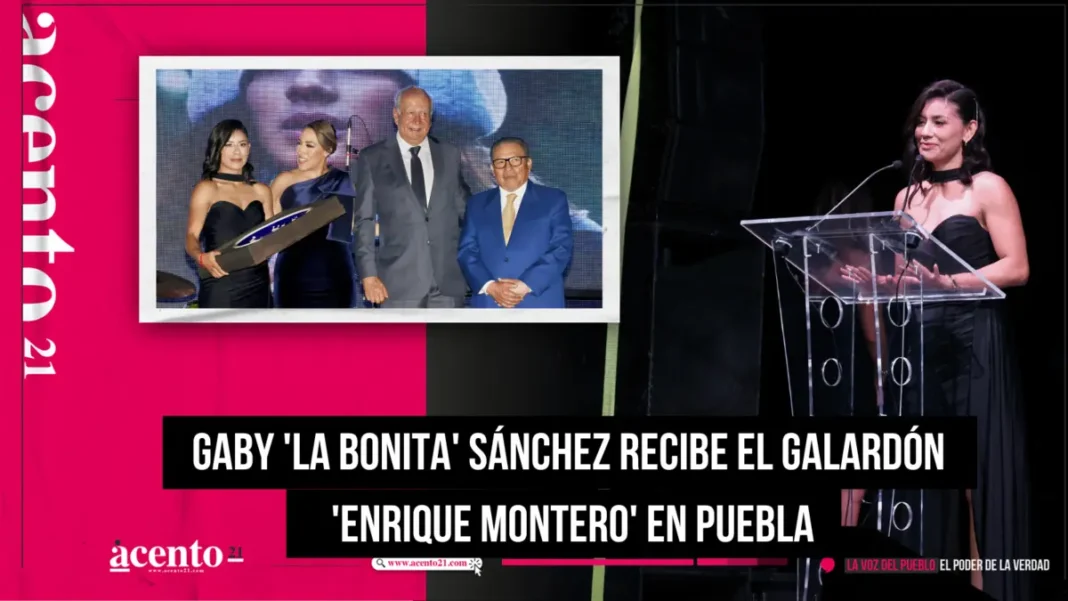 Gaby 'La Bonita' Sánchez recibe el galardón 'Enrique Montero' en Puebla