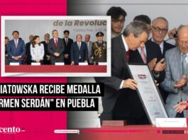 Gobierno de la Ciudad entrega de la medalla Carmen Serdán a Elena Poniatowska