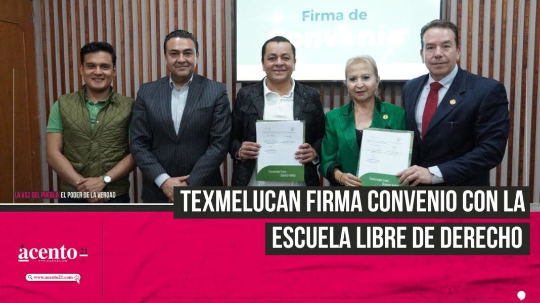 Juan Manuel Alonso firmas convenio con la escuela libre de derecho