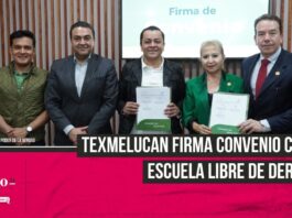 Juan Manuel Alonso firmas convenio con la escuela libre de derecho