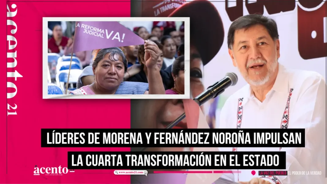 Líderes de Morena y Fernández Noroña impulsan la Cuarta Transformación en el estado