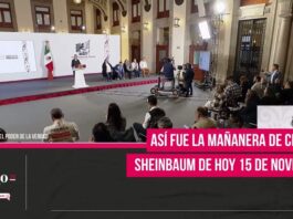 mañanera de Claudia Sheinbaum de hoy 15 de noviembre