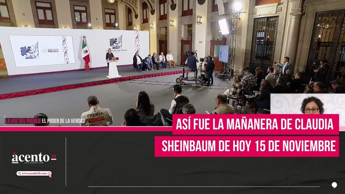 mañanera de Claudia Sheinbaum de hoy 15 de noviembre