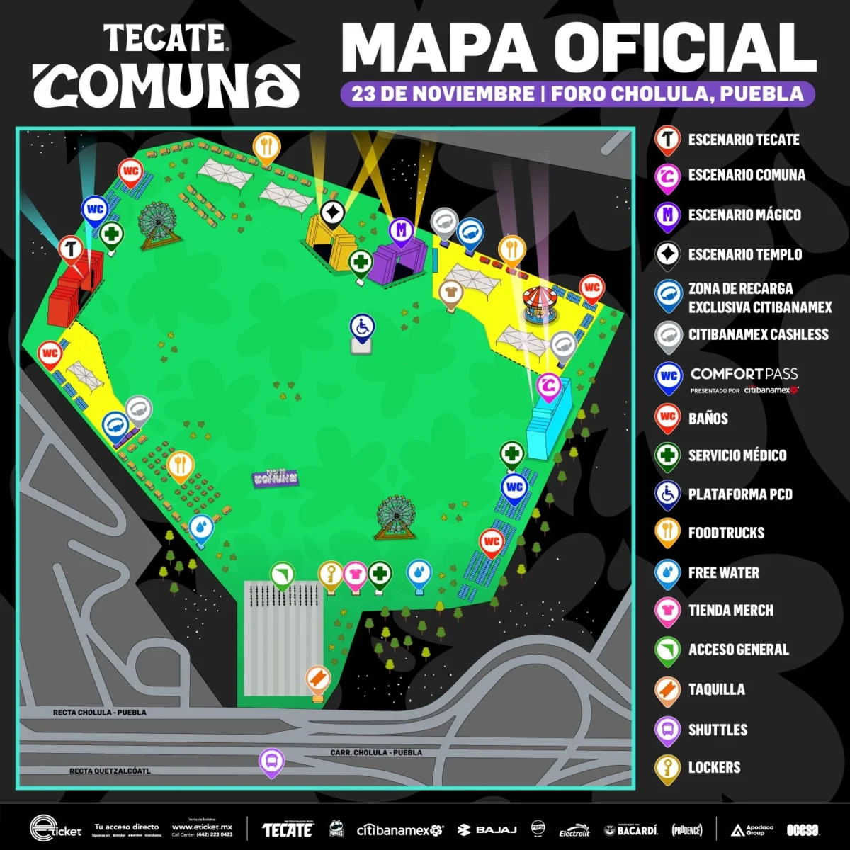 Mapa oficial del Tecate Comuna 2024