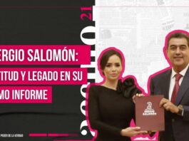 Me voy con el corazón lleno de gratitud y con la conciencia tranquila Sergio Salomón durante Informe de gobierno