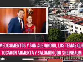 Medicamentos y San Alejandro, los temas que tocaron Armenta y Salomón con Sheinbaum