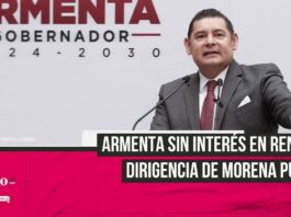 “No tengo ningún interés”, Armenta descarta interés en renovación del partido