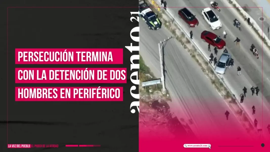 Persecución termina con la detención de dos hombres en Periférico