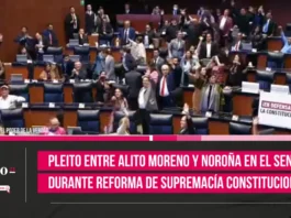 Pleito entre Alito Moreno y Noroña en el Senado durante reforma de Supremacía Constitucional