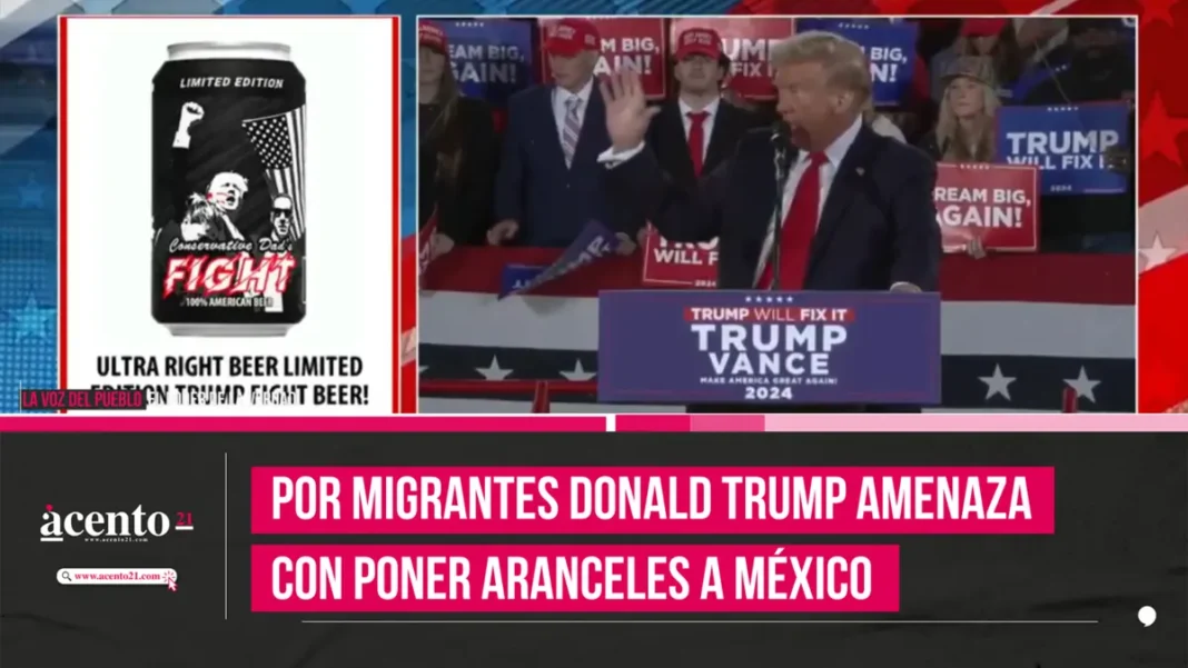 Por migrantes Donald Trump amenaza con poner aranceles a México