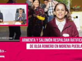 Armenta y Salomón respaldan ratificación de Olga Romero en Morena Puebla