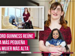 Récord Guinness reúne a la mujer más alta y la más pequeña