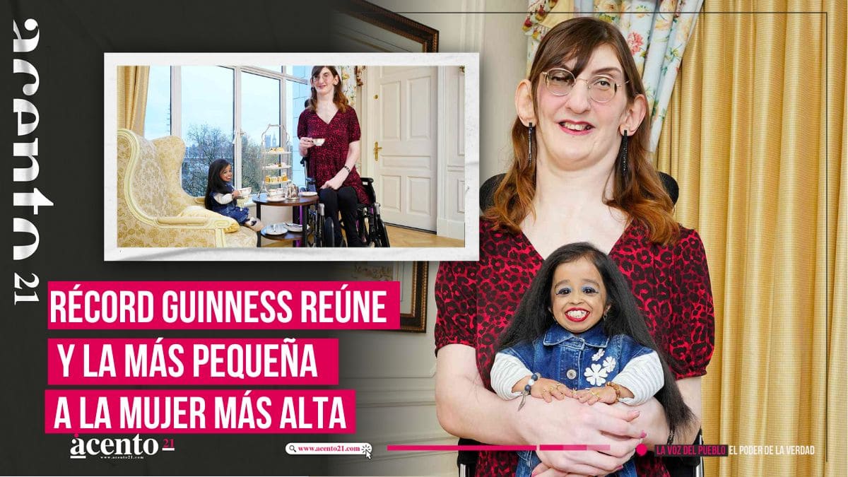 Récord Guinness reúne a la mujer más alta y la más pequeña