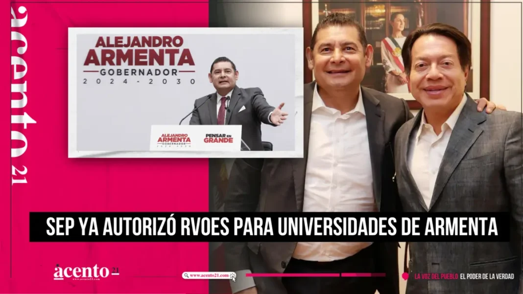 SEP ya autorizó RVOEs para universidades de Armenta