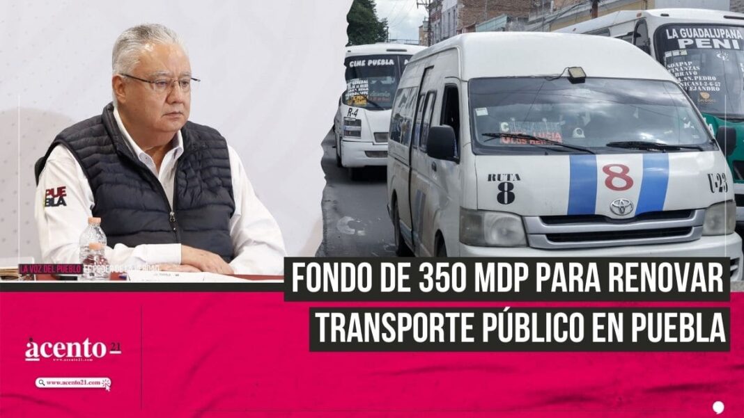 Se habilitará fondo de 350 mdp para modernización del transporte público en Puebla